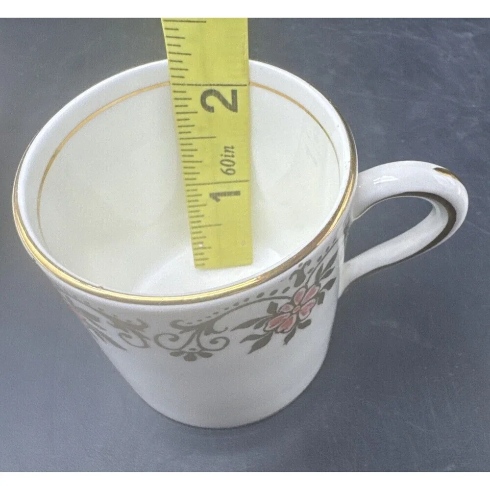 Paragon By Appointment Her Majesty Queen PINK Floral Gold Demitasse Cup & Saucer